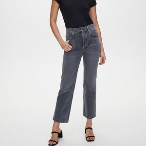 Agolde Ripley Jeans, grey/black straight-leg, US27